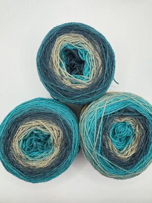 TGWTH & Aade - fingering gradient - Turqoise