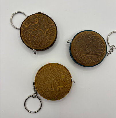 Measuring tape in leather case