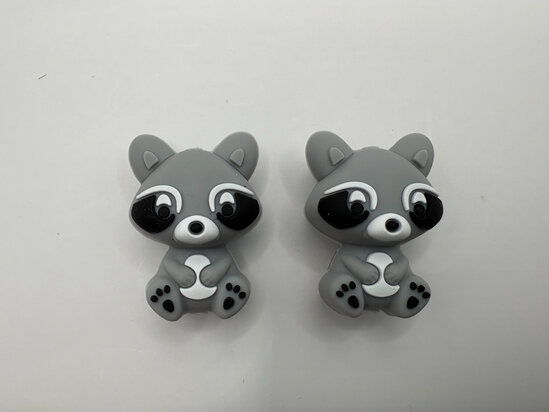 Knitting needle stoppers - raccoons