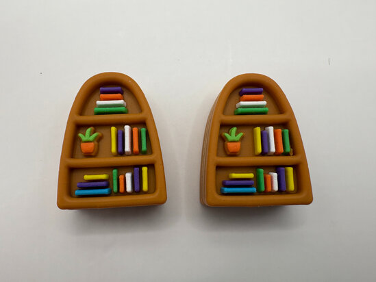 Knitting needle stoppers - Bookcase