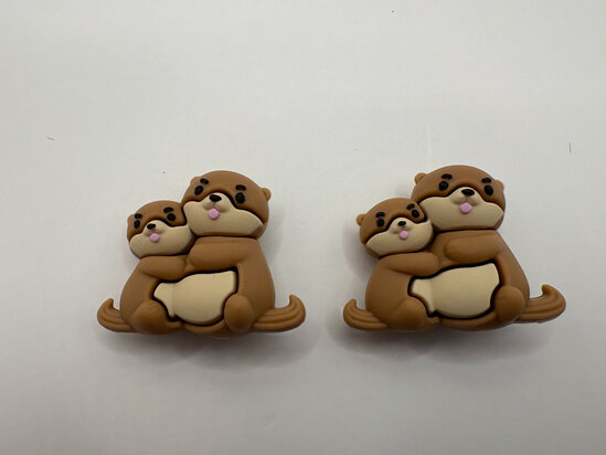 Knitting needle stoppers - Otters