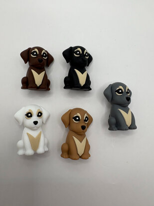 Knitting needle stoppers - Dog