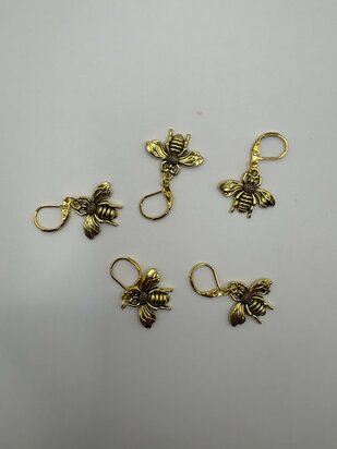 Steekmarkeerders - Bijen goud - 5 stuks