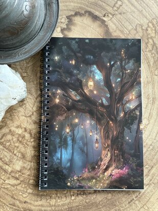 Notebook Boom met lantaarns