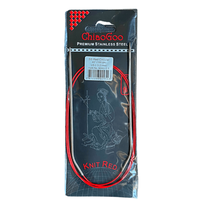 Chiagoo Knit RED circular knitting needles - 100 cm length