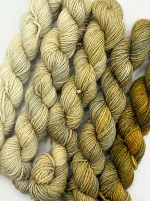 Veluwsch Verfgoed Sock mini fade set  - kleur Sprokkelhout