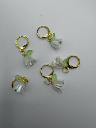 Stitchmarkers - Lily of the valley - 5 pieces