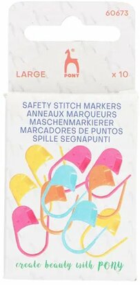 Pony safety stitch markers plastic - large