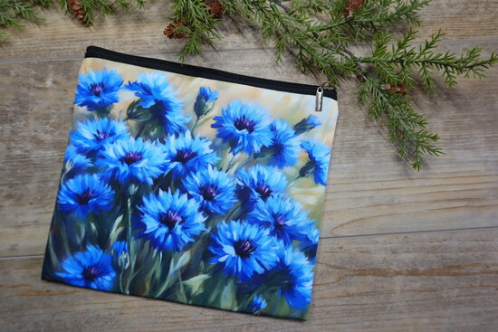 Project bag - Cornflowers