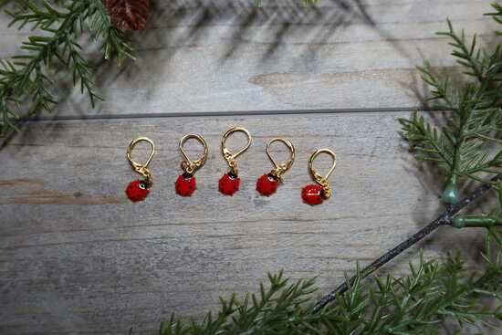 Stitchmarkers - Ladybugs - 5 pieces