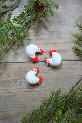 Knitting needle stoppers - Chicken