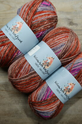 Veluwsch Verfgoed Sock Stripe - beige/rust/fuchsia