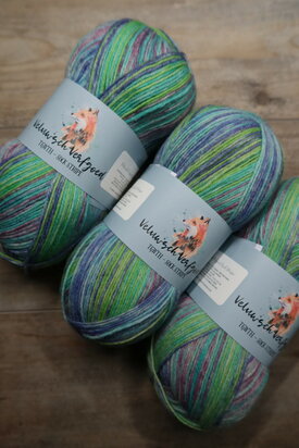 Veluwsch Verfgoed Sock Stripe - green/purple/blue