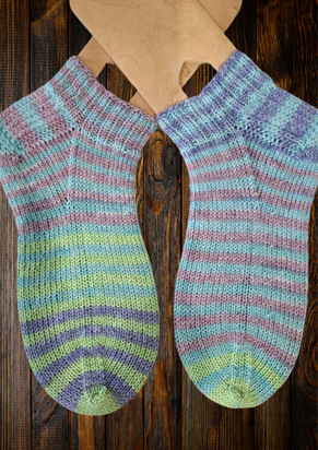 Veluwsch Verfgoed Sock Stripe - green/purple/blue