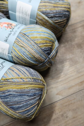 Veluwsch Verfgoed Sock Stripe - yellow/blue/grey