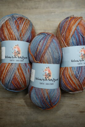 Veluwsch Verfgoed Sock Stripe - blue/brown