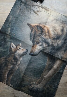 Tote bag - Wolf with cup