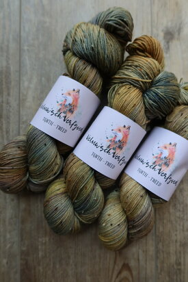 Veluwsch Verfgoed Sock tweed  -Gedroogde korenbloemen