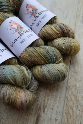 Veluwsch Verfgoed Sock tweed  -Dried Cornflowers