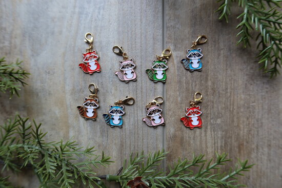 Stitchmarkers - raccoons 4 pieces
