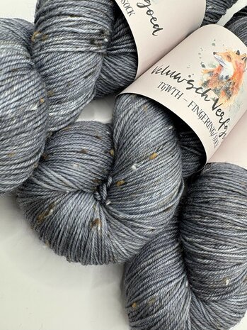 Veluwsch Verfgoed Sock tweed  -Zwart anijszaad