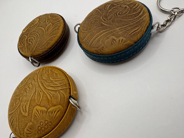 Measuring tape in leather case