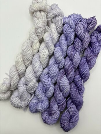 Veluwsch Verfgoed Sock mini fade set  - kleur wilde orchidee