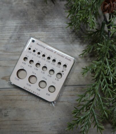 Houten naald- en draadmeter