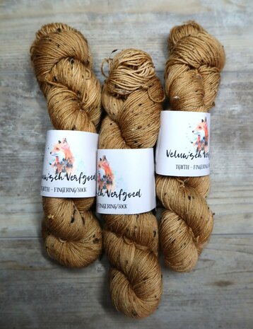 Veluwsch Verfgoed Sock tweed  -Kastanje