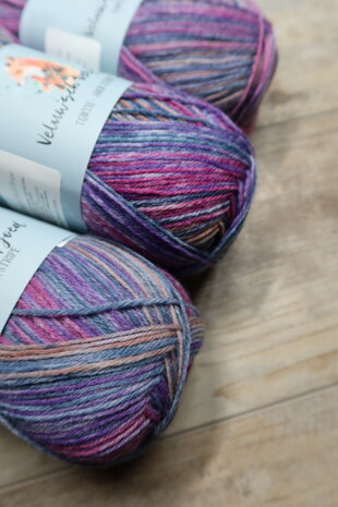 Veluwsch Verfgoed Sock Stripe - purple tones