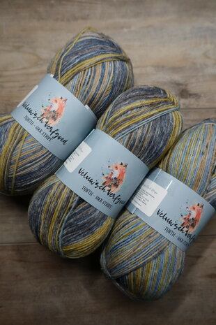 Veluwsch Verfgoed Sock Stripe - yellow/blue/grey