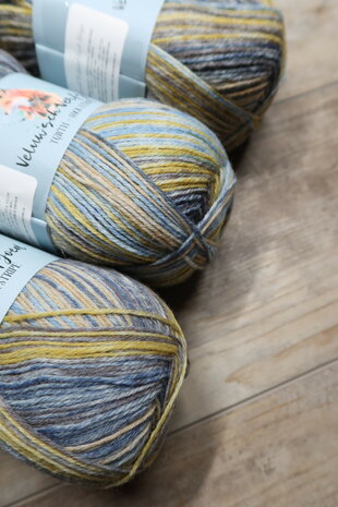 Veluwsch Verfgoed Sock Stripe - yellow/blue/grey