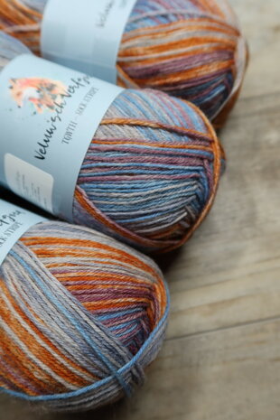 Veluwsch Verfgoed Sock Stripe - blue/brown