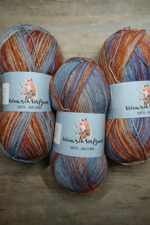 Veluwsch Verfgoed Sock Stripe - blue/brown