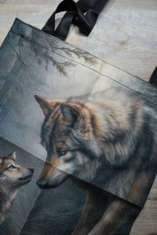 Tote bag - Wolf with cup