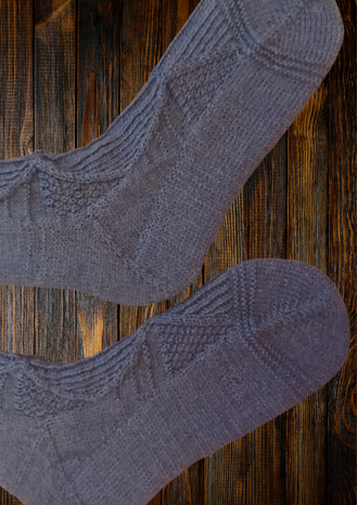 Veluwsch Verfgoed Basic Sock - Grey Blue