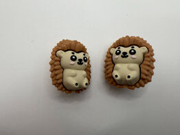 Knitting needle stoppers - Hedgehog