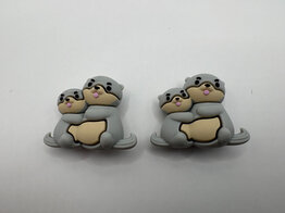 Knitting needle stoppers - Otters