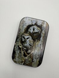 Gift can - Owls in tree