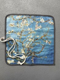 Needle case with cords - van Gogh Almond blossom