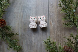 Breinaald stoppers - Raskat wit met groene oogjes